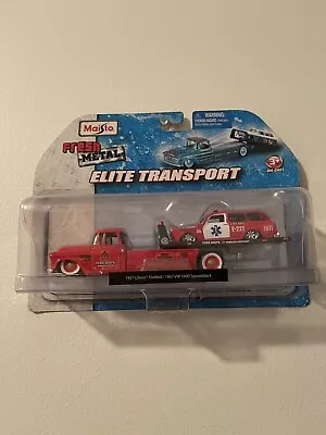 Maisto Fresh Metal Elite Transport 1957 Chevy Flatbed/1967 VW  1600 Square Back • $18