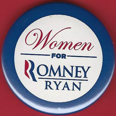 2012 Mitt Romney & Paul Ryan 2.25  /  Women  Presidential Campaign Button(Pin31) • $3