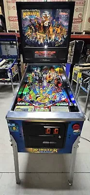 Monster Bash Pinball Machine Williams 1998 LEDS Free Ship Orange County Pinballs • $10999