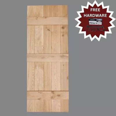 Solid Oak Ledged Door - Internal Oak Cottage Ledge Door - V Groove Boards • £293.40