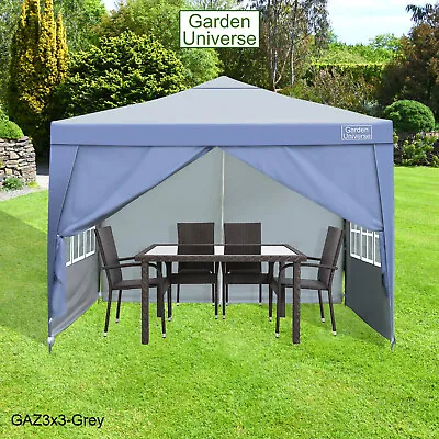£96.99 • Buy Gazebo Popup Frame Marquee Canopy Tent 3x3m Garden Universe Heavy Duty 4 Colours