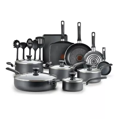 T-fal Easy Care 20 Piece Non-Stick Pots And Pans Cookware Set Grey • $85.49