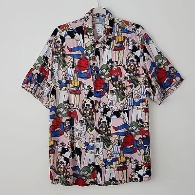 Moschino Vintage Colorful Graphic Button Down Shirt M Made In USA Box32 • $269