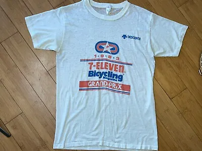 Vintage Men’s Small Descente 7-eleven 7-11 Cycling Grand Prix 1983 Bike T Shirt • $45