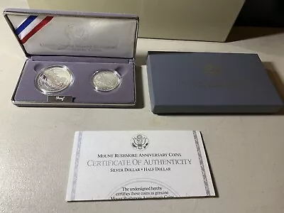 1991 S Mount Rushmore Anniversary Proof Two Coin Commemorative Set • $66