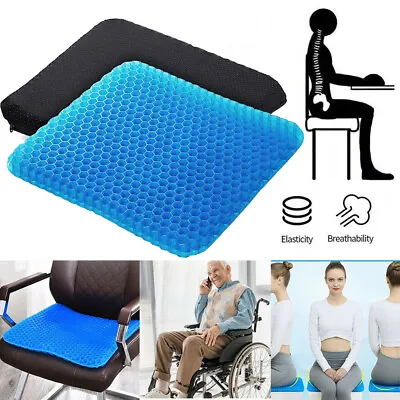 $22.99 • Buy Orthopedic Gel Seat Cushion Pad Car Seat Office Chair Wheelchair Double Thick AU