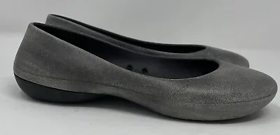 Crocs Womens Size 7 Shoes Slip On Ballet Flats Comfort Loafer • $19.99