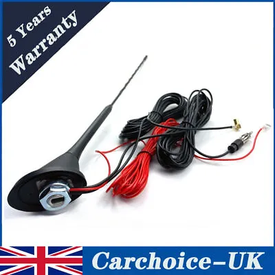 Roof Mount Amplified DAB + FM Radio Aerial Antenna Mast For Mercedes Sprinter UK • £18.99