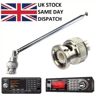 BNC Telescopic Scanner Antenna Uniden SDS200E BCT15X 785 800XLT VHF/UHF AIRBAND • £8.95