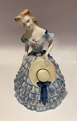 $74.95 • Buy Vintage Goldscheider Art Deco Porcelain Figurine : “Lady In Blue Gown” - 8” Tall