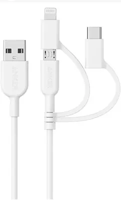 3in1 Charging Cable Multi Function Charger Cord For IPhone/USB-C/Micro USB • $8.24