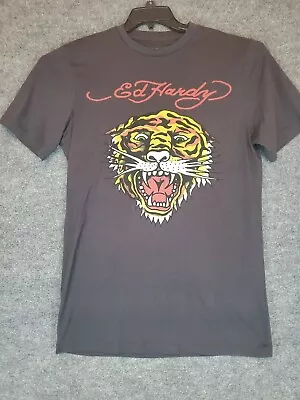 Ed Hardy Shirt Mens S/M Tiger Tattoo Art Illustration Graphic Rhinestone Tee  • $20