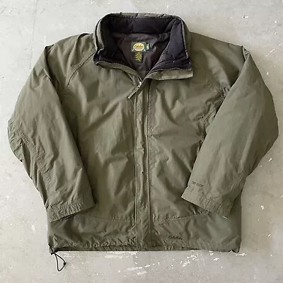 Cabelas Outdoor Jacket Dry Plus Full Zip Hooded Parka With Liner Size X-Large • $59.99