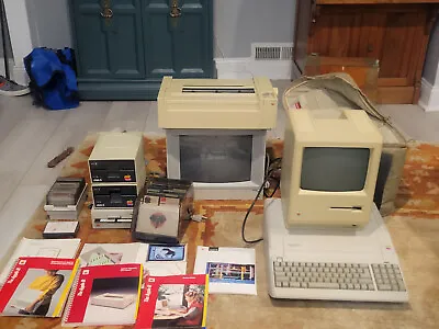 Apple Macintosh 128K M0001 Computer (1984) Vintage Imagewriter Apple 2e... • $1550