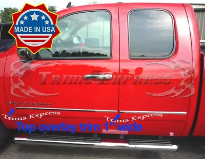 07-2008 Chevy Silverado Extended Cab 4Pc Chrome Body Side Molding Overlay 1 Trim • $104.99