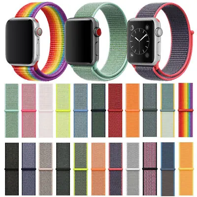 $9.99 • Buy 49 44 38 42mm Nylon Sport Loop IWatch Strap Band For Apple Watch Series 8 7 6 SE