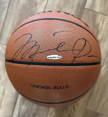 Michael Jordan Nicely Signed Large Black Sharpie Sig/ Basketball Uda/ Beckett Op • $4000