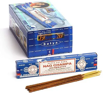 Satya Sai Baba Nag Champa Agarbatti Incense Sticks Box 180gms Hand Rolled • $13.49