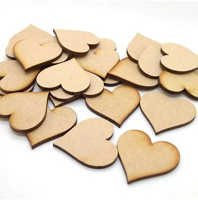 2Cm MDF Hearts - Pack Of 25 - Wooden Cut Out Craft Shape Embellishments (2Cm /  • £4.99