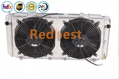 2 Row Aluminum Radiator&Shroud&Fan For 91-95 Toyota MR2 Turbo Coupe 2-Door L4 MT • $132.99