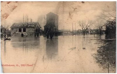 Middletown OH Postcard - Flooded Streets 1913 Flood At Middletown • $8.99