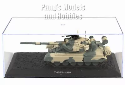 T-80 T-80BV Soviet - Russian Main Battle Tank & Display Case - 1/72 Scale Model • $29.99