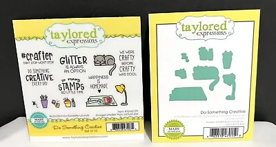 $27.99 • Buy Taylored Expressions DO SOMETHING CREATIVE Crafting Stamping Rubber Stamps Dies