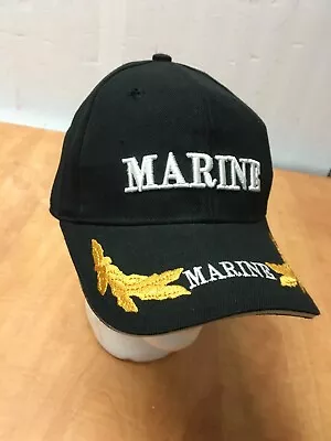 US Marine Corps Baseball Cap Black Hat Embroidered Strapback • $13.99