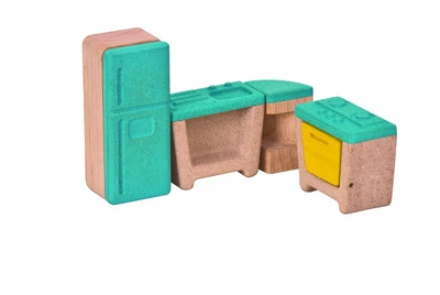 £17.71 • Buy PlanToys 7605 Kitchen Furniture Set For Dollhouse Wood