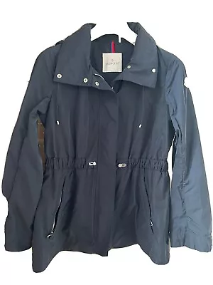 Navy Blue Moncler Rain Jacket W/Hood Size 3 • $380