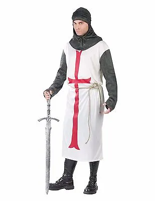 Templar Knight Renaissance Medieval Crusader Adult Costume Standard Size • $15.99