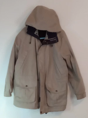 $19 • Buy Pacific Trail Flannel Lined Hooded Windbreaker Jacket Coat Men Medium Beige Good