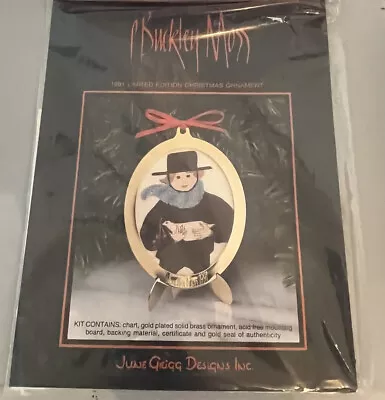 P Buckley Moss Cross Stitch Kit 1991 Limited Ed Christmas Ornament Amish New • $14