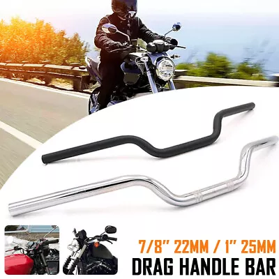 Universal 7/8  1  Motorcycle Tracker Handlebars Drag Bar For Harley Honda Yamaha • $26.50