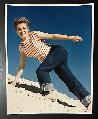 1945 Marilyn Monroe Original Photo Andre De Dienes Striped Shirt Levi’s Stamped • $400