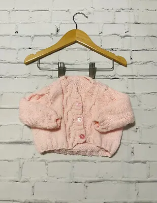 Baby Girls Newborn Clothes Cute Hand Knitted Cardigan *We Combine Shipping • £4.41