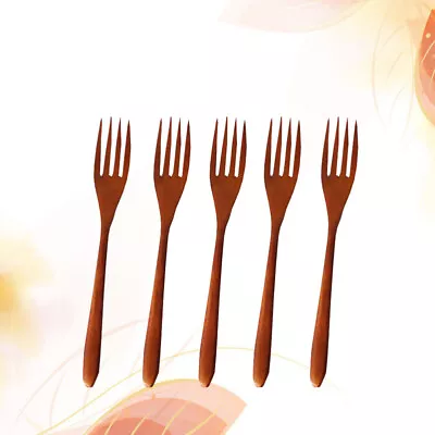 5 Pcs Wood Serving Fork Wood Fork Fork Serving Forks Set Wood Fork Eating • £10.78