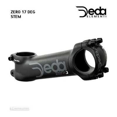 NEW Deda Elementi ZERO 17° Alloy 31.7/31.8 Mm Bicycle Stem : BLACK ON BLACK • $39.95