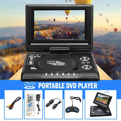 Portable Vehicle DVD Player Multi Region 270° Swivel Screen In Car Charger USB • $51.28