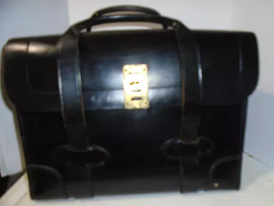 Vintage Us Military Pilots Briefcase Black Leather Viii Cl 1 • $100