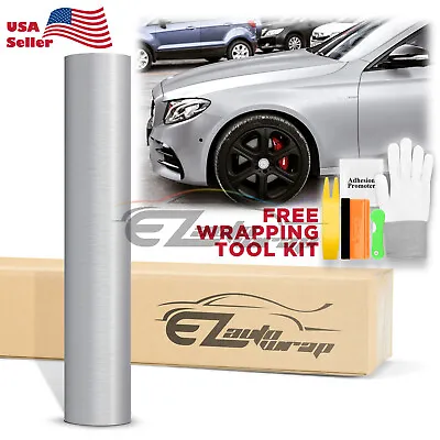 Brushed Aluminum Metal Steel Car Vinyl Wrap Sticker Decal Sheet Film Bubble Free • $8.88