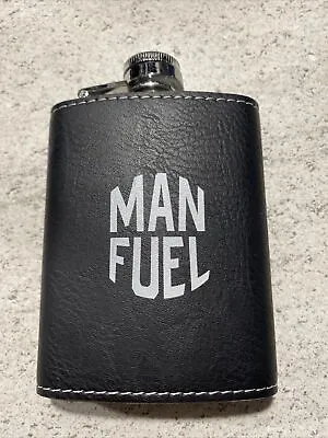£5.99 • Buy Hip Flask 6oz Chrome With Black Leather