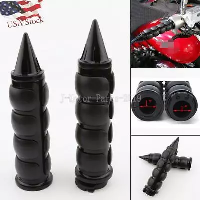 $30.78 • Buy Black Spike Handlebar 1'' Hand Grips For Yamaha V-Star 650 950 1100 1300 Classic