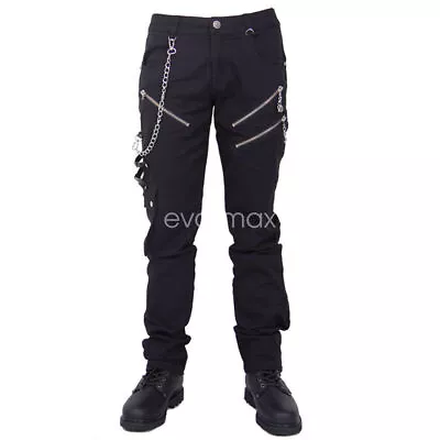 Devil Fashion Men Trousers Casual Gothic Black Steampunk Visual Kei Rock Pants • $78.99