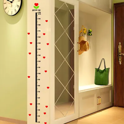 $3.63 • Buy Love Heart Height Measure Decal Wall Sticker Kids Room Baby Infant Growth Chart