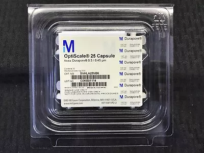 (6/Pk) MILLIPORE OptiScale 25 Filter Capsules 25mm Durapore 0.5um 0.45um Luer • $134.99