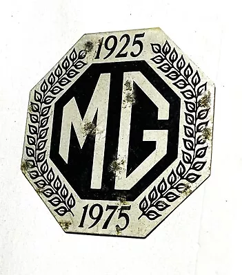 MG 2.5  Hexagon Emblem Trim Badge Tin 1925-1975 Anniversary Rare  310 • $26.90
