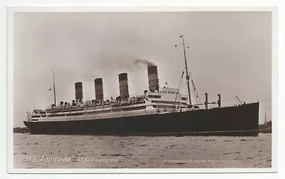 £10 • Buy Cunard White Star Line AQUITANIA Ocean Liner RP PC