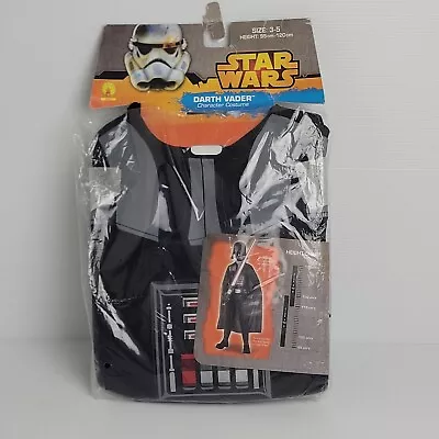 Darth Vader Character Costume W Mask 3-5 Kids Official Star Wars Boys Villain • $32.99