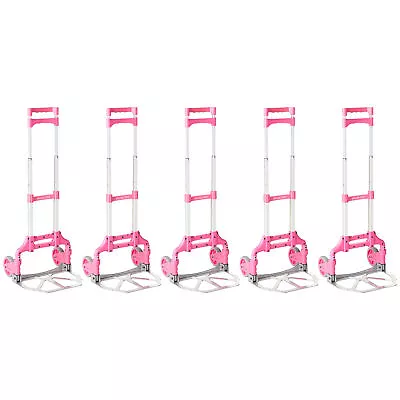 Magna Cart Personal 150 Lb. Capacity Folding Aluminum Hand Truck Pink (5 Pack) • $190.99